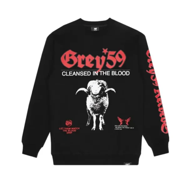 Grey 59 Cleansed in the Blood Crewneck